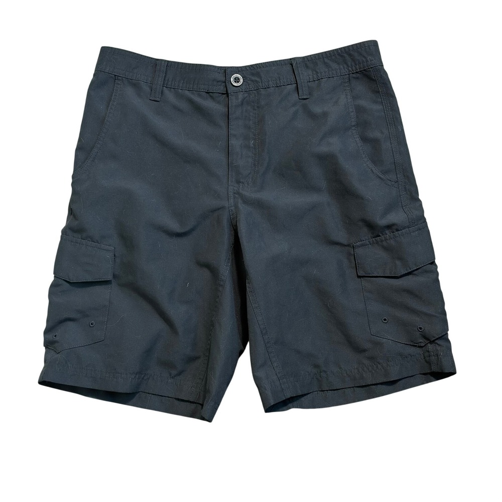 MAGELLAN Mens 30 Black Water Repellent Cargo Shorts Outdoors Pockets Lightweight
